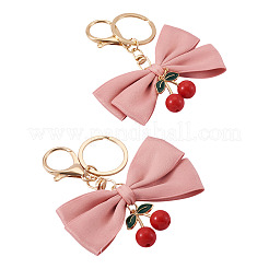 2Pcs Polyester & Alloy & Plastic Keychains&nbsp;KEYC-TA0001-51