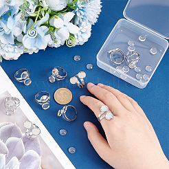 DIY Double Blank Dome Finger Ring Making Kit&nbsp;DIY-UN0004-26B