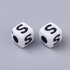 White Opaque Acrylic Beads&nbsp;MACR-R869-02S