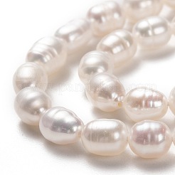 Natural Cultured Freshwater Pearl Beads Strands&nbsp;PEAR-L033-65