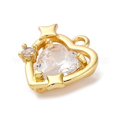 Brass Micro Pave Cubic Zirconia Pendants&nbsp;KK-U042-20G