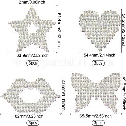 12Pcs 4 Style Glass Hotfix Rhinestone&nbsp;DIY-FG0002-64