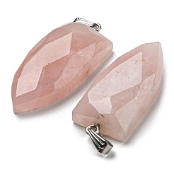 Natural Rose Quartz Pointed Pendants&nbsp;G-M405-07P-03
