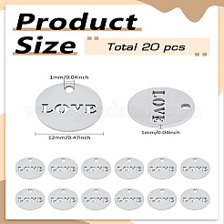 20Pcs 304 Stainless Steel Charms&nbsp;STAS-LP0003-03