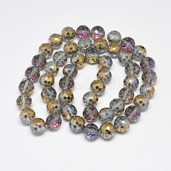 Electroplate Glass Beads Strands&nbsp;EGLA-Q086-12mm-01