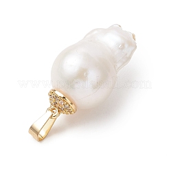 Natural Baroque Keshi Pearl Pendants&nbsp;PALLOY-JF05421