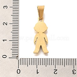 PVD Vacuum Plating 304 Stainless Steel Enamel Pendants&nbsp;STAS-U035-39G-02