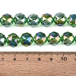 Electroplate Transparent Glass Beads Strands&nbsp;EGLA-ZX001-01A-02