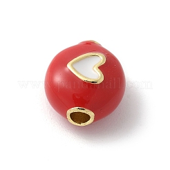 Brass Enamel Beads&nbsp;KK-P294-53G-01