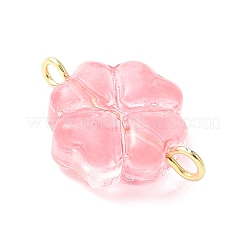 7Pcs 7 Colors Transparent Spray Painted Glass Connector Charms&nbsp;PALLOY-JF03520-02