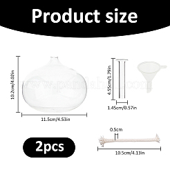Transparent Glass Candle Holders with Candle Wick&nbsp;DIY-WH0308-996C