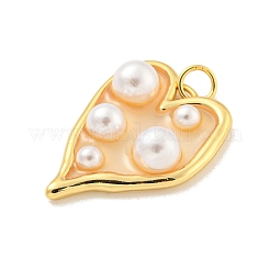 Rack Plating Brass & Epoxy Resin Pendants&nbsp;KK-C059-07G
