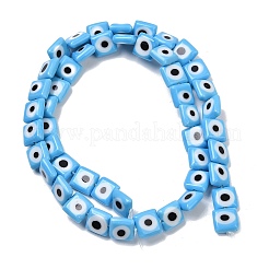 Handmade Evil Eye Lampwork Beads Strands&nbsp;LAMP-G166-03F