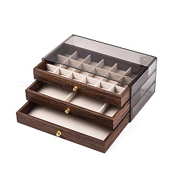 3-Tier PET Plastic Jewelry Storage Drawer Boxes&nbsp;CON-N016-06