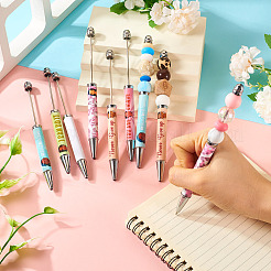 6Pcs 6 Styles Printed Plastic Ball-Point Pen&nbsp;AJEW-TA0001-82
