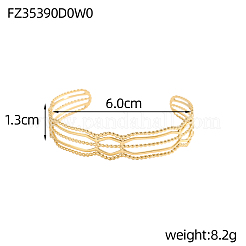 304 Stainless Steel Cuff Bangles&nbsp;STAS-OY007-68G