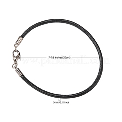 Cowhide Leather Cord Bracelet Making&nbsp;X-AJEW-JB00016-03