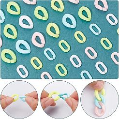 1000Pcs 10 Style Opaque Acrylic Linking Rings&nbsp;FIND-CA0004-84