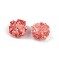 Synthetic Coral Dyed Carved Beads&nbsp;X1-SHEL-D001-01A