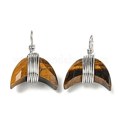 Natural Mixed Stone Copper Wire Wrapped Pendants&nbsp;G-B079-01P