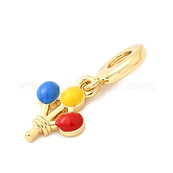 Brass Colorful Enamel European Dangle Charms&nbsp;KK-F904-18G
