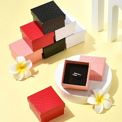 8Pcs 4 Colors Square Cardboard Ring Boxes&nbsp;CBOX-FS0001-08