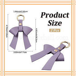 Bowknot PU Leather & Alloy Keychain&nbsp;KEYC-WH20026-05D