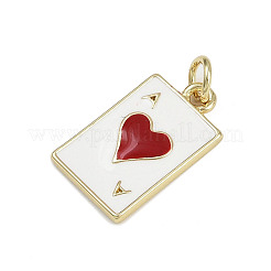 Brass Enamel Pendants&nbsp;KK-D409-28G