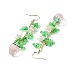 Acrylic 304 Stainless Steel Dangle Earrings&nbsp;EJEW-JE05735-04