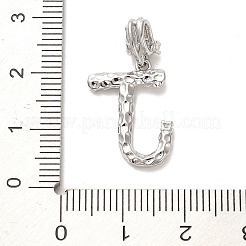 Rack Plating Brass Micro Pave Cubic Zirconia European Dangle Charms&nbsp;KK-L210-015P-J
