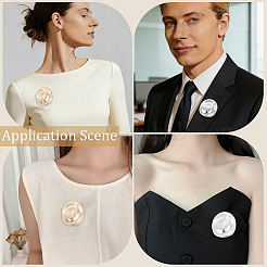 2Pcs 2 Colors Alloy Brooches&nbsp;JEWB-CP0001-58