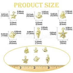 18Pcs 6 Styles Alloy Rhinestone Pendants&nbsp;FIND-CJ0004-03