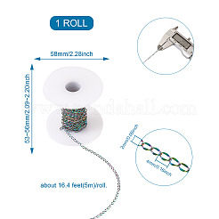 PVD Vacuum Plating 304 Stainless Steel Curb Twisted Chains&nbsp;STAS-TA0001-40