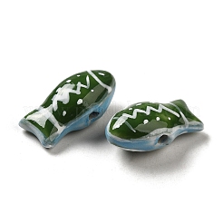 Handmade Printed Porcelain Beads&nbsp;PORC-E015-17J