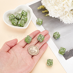 10Pcs Rhinestone Clay Pave Glass Beads&nbsp;FIND-OC0003-18