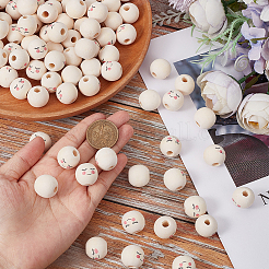 100Pcs Maple Wood European Beads&nbsp;WOOD-GF0001-97