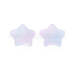 Two Tone Transparent Spray Painted Glass Beads&nbsp;GLAA-T022-25-C07