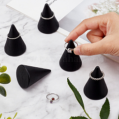Wooden Finger Ring Display Stands&nbsp;RDIS-WH0001-20B
