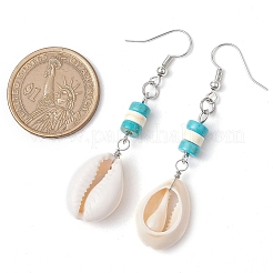 Natural Cowrie Shell Dangle Earrings&nbsp;EJEW-JE06262