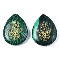 Synthetic Malachite Pendants&nbsp;G-T122-73G