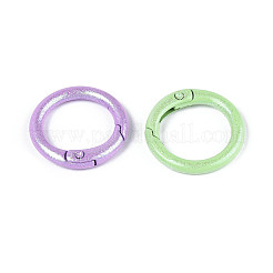 Spray Painted Alloy Spring Gate Rings&nbsp;X-PALLOY-T092-74