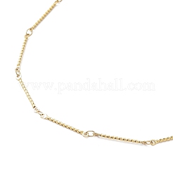 Ion Plating(IP) 304 Stainless Steel Twist Bar Link Chain Necklace&nbsp;NJEW-K249-08G
