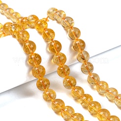Natural Citrine Beads Strands&nbsp;G-E326-10mm-01