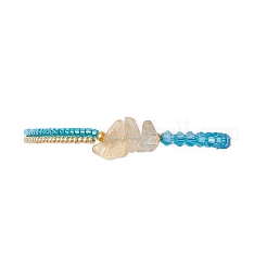 Faceted Bicone Glass with Round Glass Seed Beads Braided Bead Bracelets&nbsp;BJEW-MZ00164-03