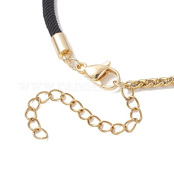 304 Stainless Steel Wheat Chains with Nylon Cord Mixed Chain Bracelets&nbsp;BJEW-JB13288-02