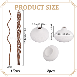 2Pcs Spherical Porcelain Vase for Desktop Decor&nbsp;AJEW-GA0010-92