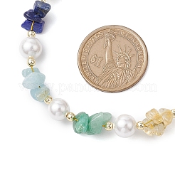 Chakra Theme Natural Red Aventurine & Red Jasper & Green Aventurine & Aquamarine & Citrine & Lapis Lazuli & Amethyst&nbsp;NJEW-JN05086