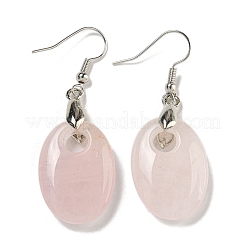 Rack Plating Oval Brass Dangle Earrings&nbsp;EJEW-B064-03P