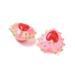 Baking Paint Glass Bumpy Beads Heart&nbsp;LAMP-V001-09D