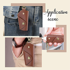 1Pc Vintage PU Leather Key Packing Bags with Alloy Clasps&nbsp;ABAG-GL0001-06B